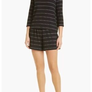 Vince Double Chalk Stripe Drawstring Shorts
